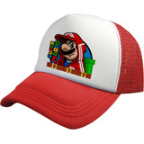 Gorro Gorra Jockey De Malla Mario Super Mario