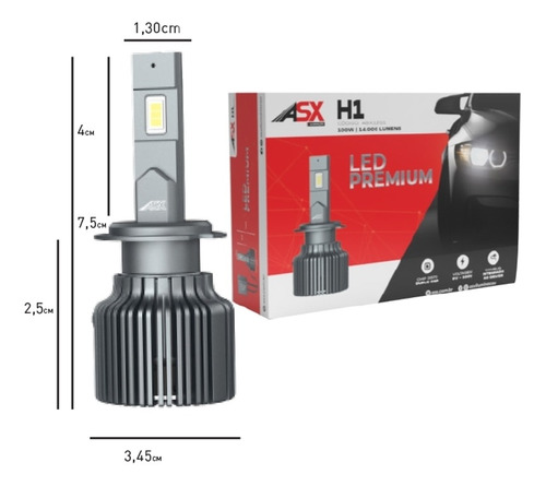 Ultra Led Premium 14000 Lumens 100w 6000k Lampada Led Asx 