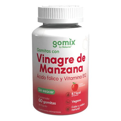 Gomix Gomitas Vinagre De Manzana 60 Pzas Sin Azúcar Sin Gluten | MercadoLibre