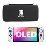 Bolsa Estojo De Proteção Para Switch Oled + Pelicula Vidro