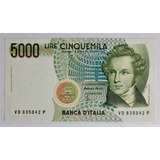 Billete Antiguo De 5000 Liras Italianas (unc)