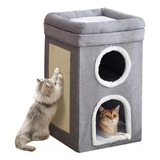 Casa Cueva Cama Plegable Para Gatos Con Rascador Cojin Suave