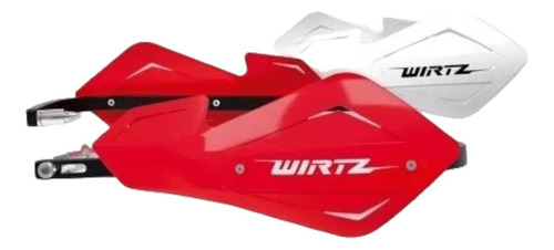 Cubre Manos Wirtz Shock Metal Rojo+cubre Mano Blanco-bmmot