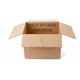 Cajas De Cartón 20x20x20/ Pack 50 Cajas / Cart Paper