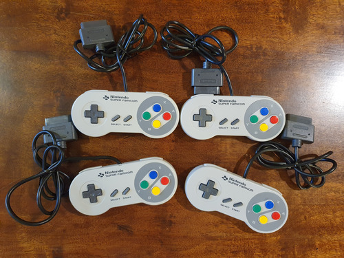 4 Controles Originais Para Super Famicom E Snes