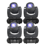 4x Moving Head Beam 100w Led Prisma 360º 8 Desenhos + Cores