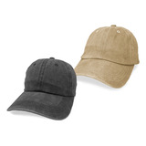 Pack X 2 Gorra Hombre Mujer Vintage Gastada Visera Algodon