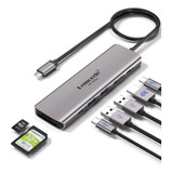 Hub Usb C, Adaptador Multipuerto De Concentrador Usb-c 7 En 