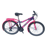 Bicicleta 18v Para Dama Rin 26 Guardabarro Parrilla Playera