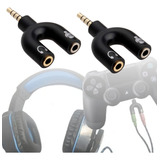 2 Plugue Conector Headset Headphone Pc Para Controle Ps4 Ps5