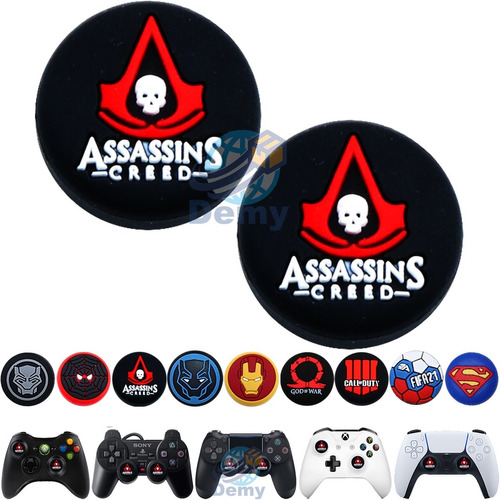 2 Gomas Joystick Marvel Thumb Grip Ps4 Ps3 Xbox Ps2 (1 Par) 