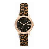 Reloj Dkny Ny6637 Soho D De Piel En Color Animal Print Para