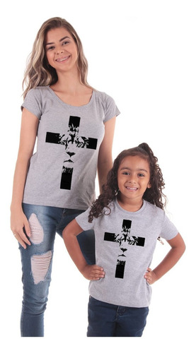 Kit 2 Camisetas Tal Mãe Tal Filha Leão Tshirt Baby Look