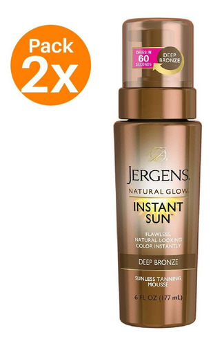 Jergens Mousse Autobronceante Instantaneo Oscuro 177ml Pack2