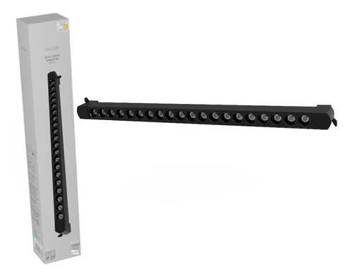 Luminária Spot Trilho Linear Preto 60cm 40w Eletrificado