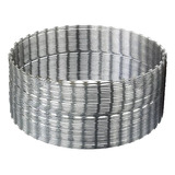 Concertina Dupla Em Aço Inox 45cm Perimetral