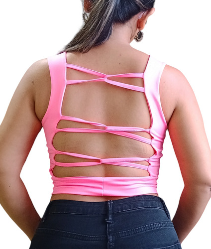 Crop Top De Moda Bralette Blusa Corta Para Mujer