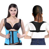 Faja Corset Cierre Neoprene + Corrector De Postura Mujer