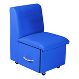 Cadeira Manicure Cirandinha Azul Sem Apoio Braços Maos