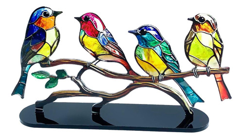 Adorno De Pájaros En Rama, Escultura De Pájaro, Arte