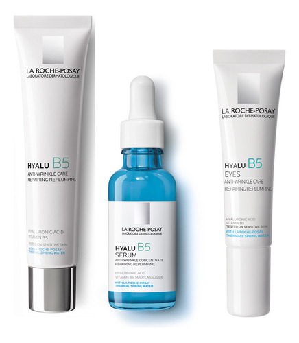 Set La Roche Posay Hyalu B5 Serum + Crema + Contorno Ojos