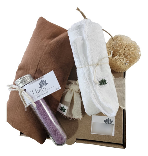 Set Spa Almohadilla Térmica Regalo Sal Baño Sahumerio Relax