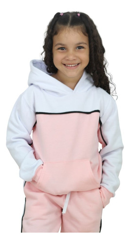 Conjunto Moletom Frio Menina Gatinha Infantil Inverno