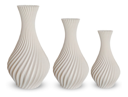 Vasos De Plantas Artificais - Jarro Espiral - Decoração Sala