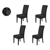 Funda De Asiento De Terciopelo Elástico Extraíble 4pcs