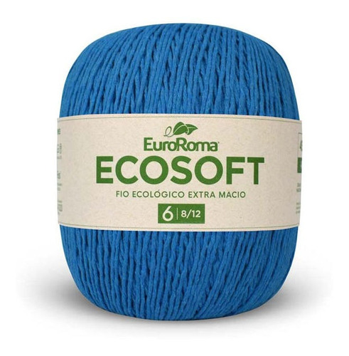 Barbante Ecosoft Euroroma Nº06 422g- 901 Azul Piscina