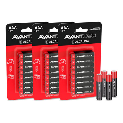 Kit 48 Pilhas Alcalina Aaa Palito 1.5v Avant Use | MercadoLivre