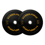 Par De Discos Bumpers 25 Lbs Crossfit Azote Caucho Barra