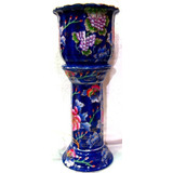 Oferta Cachpot C/pé Chines Porcelana Decorativo 36,5cm