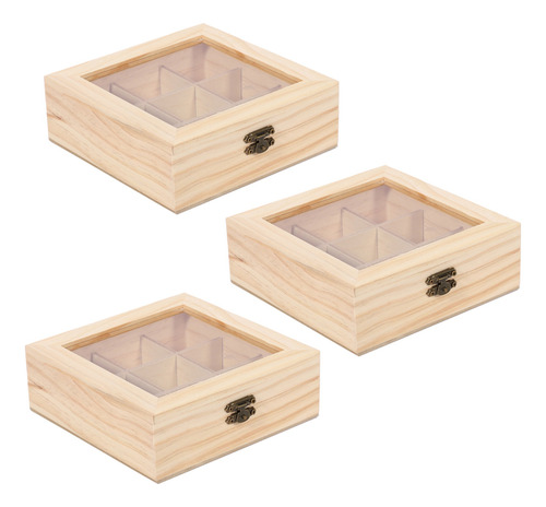 3 Bolsas De Té De Madera, Organizador De Joyas, Caja De Alma