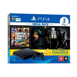 Sony Playstation 4 Slim 1tb Mega Pack: Grand Theft Auto V Premium Edition/death Stranding/the Last Of Us Remastered 