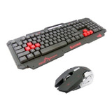 Kit Teclado + Mouse Inalambrico Gamer