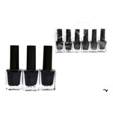 Set De 6 Pinturas Negras Flower Secret Para Uñas.