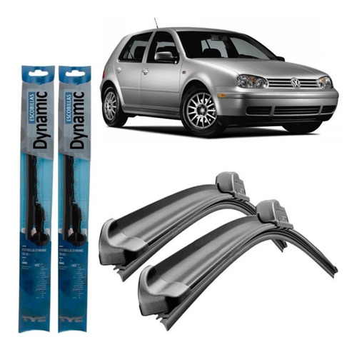 Juego Kit Escobillas Volkswagen Golf 1999 2000 2001 2002 Mk4