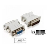 Adaptador Dvi-i 24+5 Pinos Macho P/ Vga 15 Pinos Femea