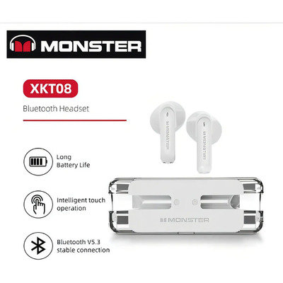 Audífonos Bluetooth Monster Xkt08 Color Blanco | MercadoLibre