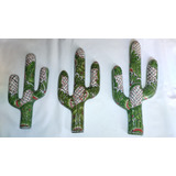 Adorno De Pared Cactus De Talavera 100%artesanal