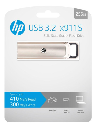 Pendrive Hp 256gb Ssd Usb 3.2 Usb-c X911s Lacrado Original