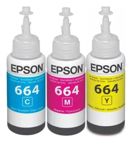 Set Tinta Epson 664 Original 3 Colores Para L355 L380 L395 
