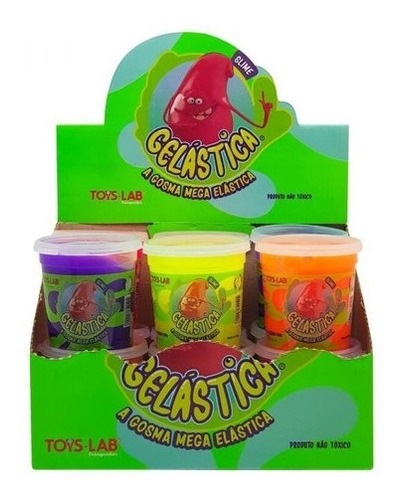 Slime Gosma Mega Elástica Gelástica Várias 6 Cores Massinha