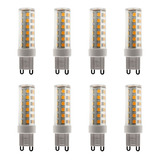 Paquete 8 Foco Led G9 4w Luz Spot Blancofrio Empotrable 127v