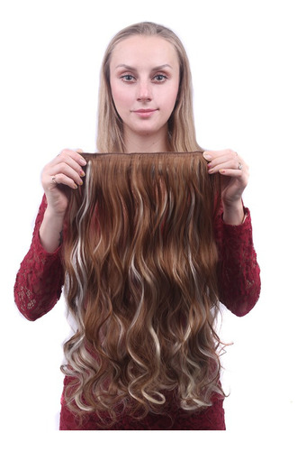 Extensión De Cabello Cortina Ondulada Natural Clip 1 Pieza