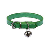 Collares De Cuero Verde Para Mascotas Para Gatos, Cachorros 