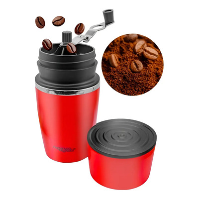 Termo Cafetera Con Molino Manual Coffee Boy 450 Ml Rojo