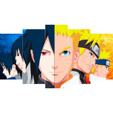 Cuadro Naruto Sasuke 5 Partes