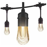 Enbrighten Led Cadena Luces Cafe Vintage, Negro, 48 Pies De